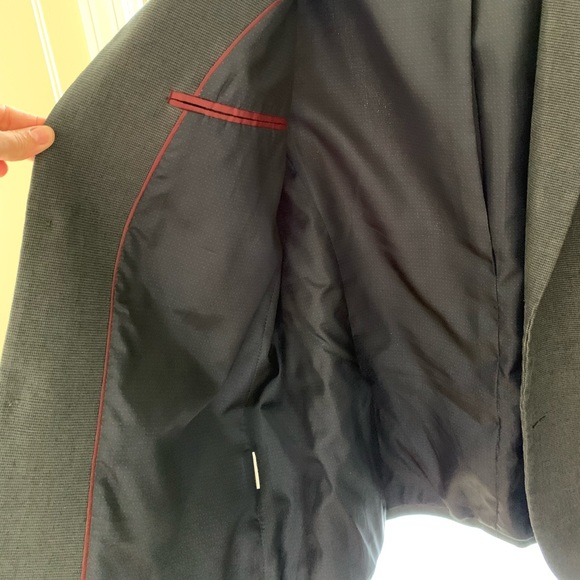 Original Penguin Cotton/Wool Dobby Blazer True Black - Picture 3 of 5